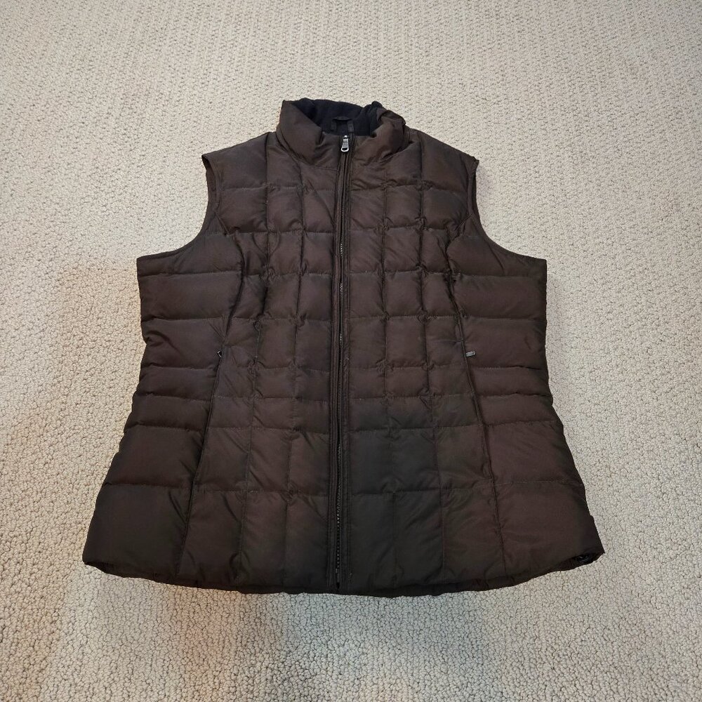 Eddie Bauer Premium Goose Down Brown Vest Women's Small